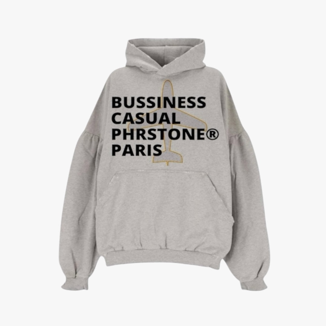 Grey Hoodie Bussiness Casual